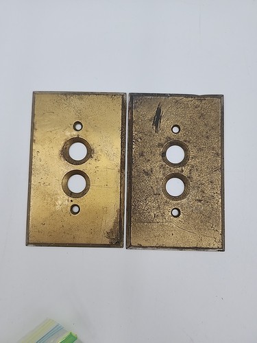 Antique lot brass 2 hole - of,