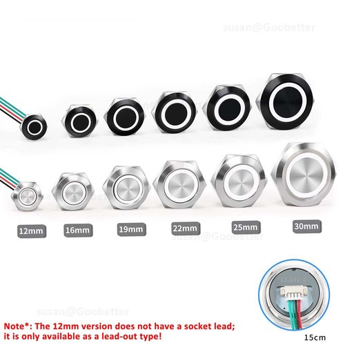 Metal push button switch - button,