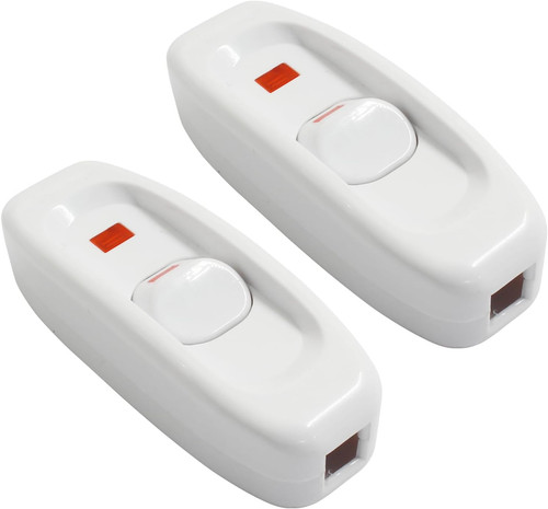 Pcs white 10a 250v inline - pcs,