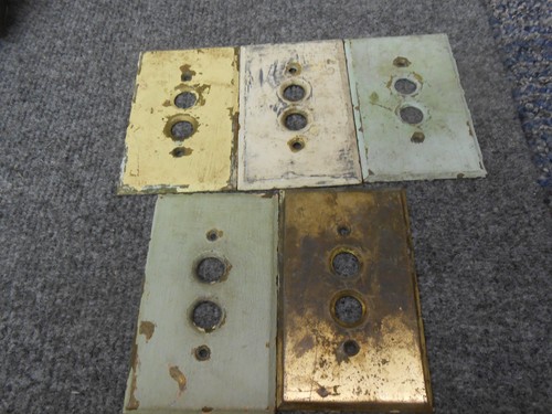 Brass vintage push button - vintage,