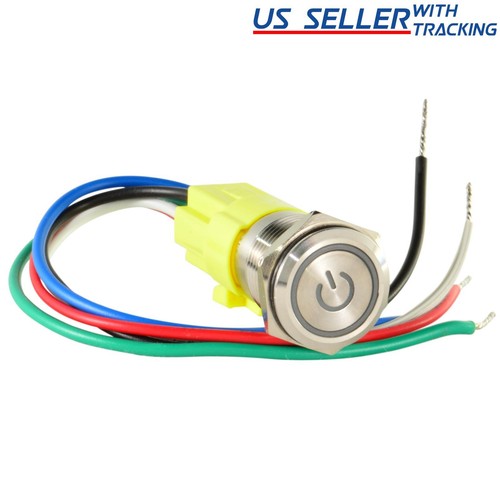 16mm 12v led off push - 16mm,