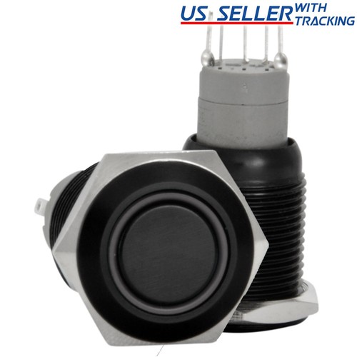 16mm 12v led momentary push - 16mm,
