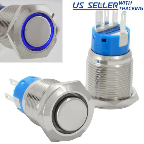 19mm latching push button - latching,