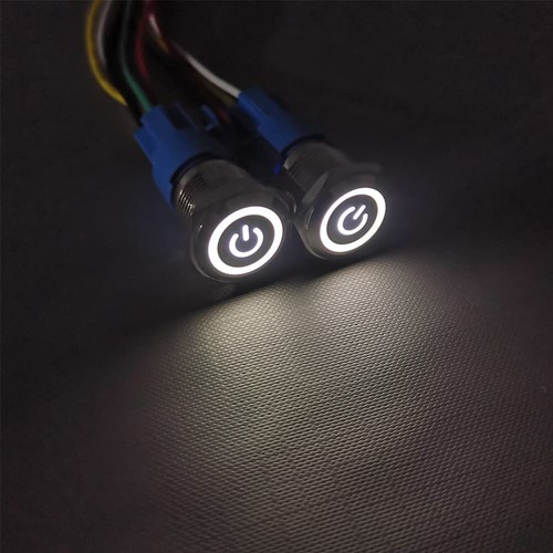 16mm 12v led off waterproof - on,