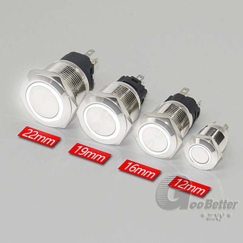 19mm led off waterproof - on,