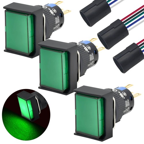 16mm rectangle push button - rectangle,