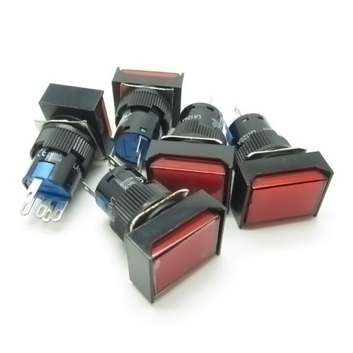 Red 16mm push button - 25,