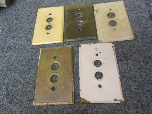 Vintage brass push - brass,