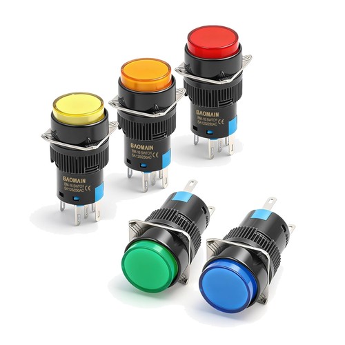 Pack 16mm momentary led - 16mm,