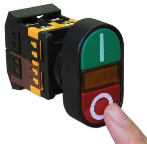 Off start stop push button - on/off,
