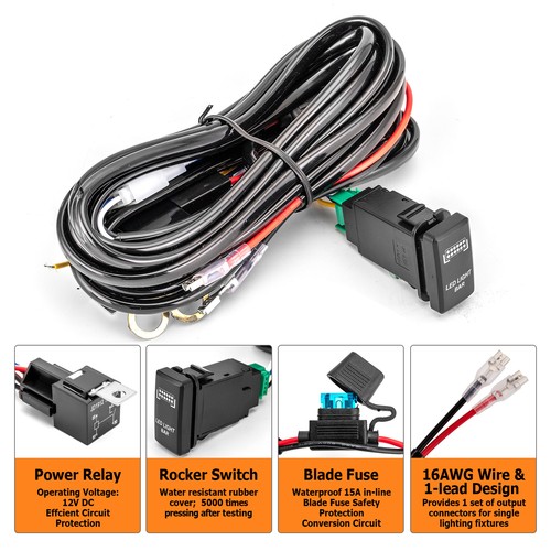 Led light bar push - bar, button
