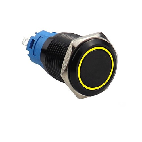 Metal black push - push, button