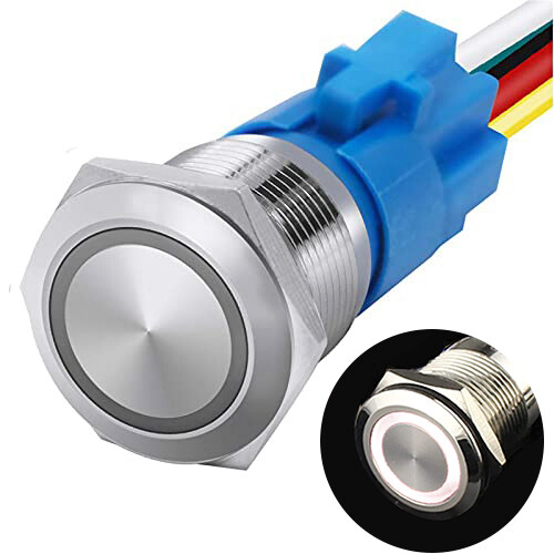 2pcs 19mm 12v momentary push - 19mm,